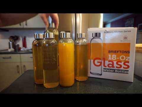 Brieftons leak proof 18 oz glass bottle set review