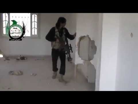 تمشيط ماتبقى من قرية الجلمة في ريف حماة بعد السيطرة عليها من قبل جبهة الإنقاذ الثورية الإسلامية