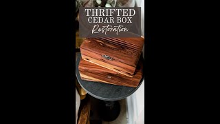 Refinishing Thrift Store Finds | Cedar Trinket Box Restoration