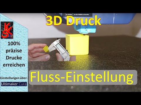 Flow setting in Cura for 3D printing to achieve up to 100% accurate prints.