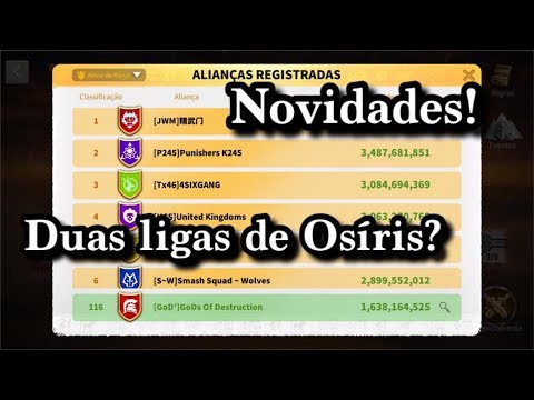 NOVIDADES NA LIGA DE OSÍRIS | CONFERINDO OS TIMES - RISE OF KINGDOMS.