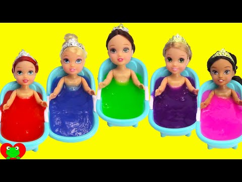 Disney Princess Slime Bath Surprises LEARN Colors