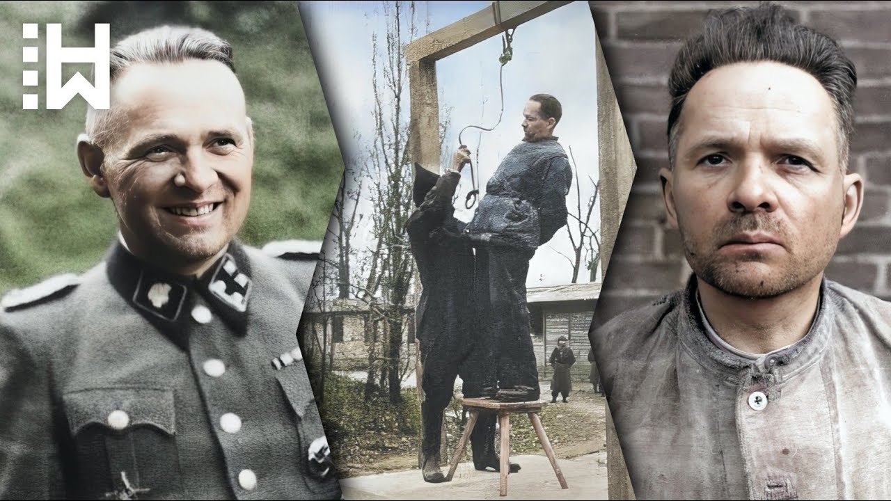 Public execution Nazi commandant of Auschwitz whom angry crowd almost tore to pieces - Rudolf Höss