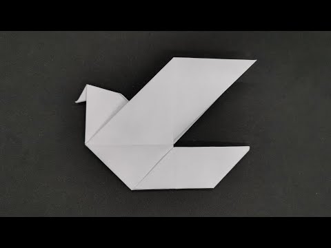 Origami Friedenstaube falten mit Papier - Taube basteln - DIY Paper Bird