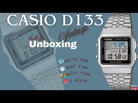 Casio D133 Vintage A500WA-1DF digital dial watch unboxing and review in தமிழ் 🔥💯