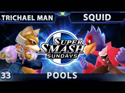 SSS 33 - Trichael Man (Fox) Vs. Squid (Falco) - SSBM - Pools - Smash Melee