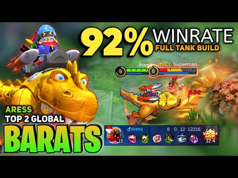 92% WINRATE! Barats Full Tank Build [Road to Top 1 Global Barats] by Aress - Mobile Legend