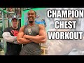 Champion Chest Workout With De'Quan Hampton | Mike O'Hearn