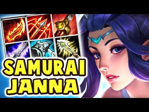 JANNA HAS A SWORD NOW?! NEW SKIN SACRED SWORD JANNA JUNGLE | FULL AD WHY DOES THIS WORK?? Nightblue3
