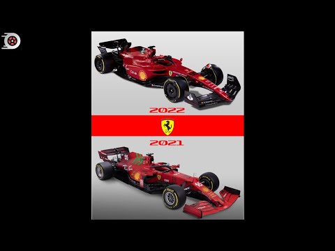 F1 Ferrari 2022 Vs 2021 Car