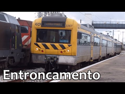 Comboios no Entroncamento, Portugal. Regionais, Alfa Pendular, Intercidades e Mercadorias.