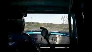 View from inside Busterjohn's VW Pro-Mod car...almost crossing the center line