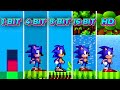 Sonic The Hedgehog 1-BIT vs 4-BIT vs 8-BIT vs 16-BIT vs HD