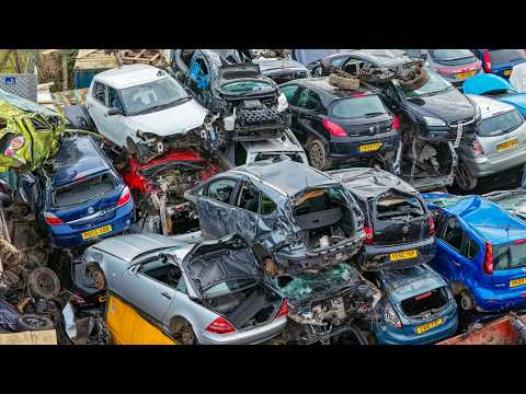 Watch This Machine Rip Cars Apart! Powerhand VRS & De-Pollution Process