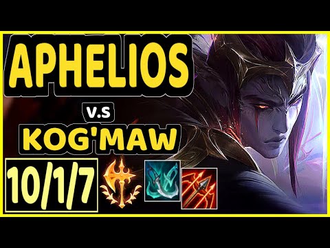 NUCLEAR (APHELIOS) vs KOG'MAW - PENTAKILL 10/1/7 KDA BOTTOM ADC GAMEPLAY - KR Ranked GRANDMASTER