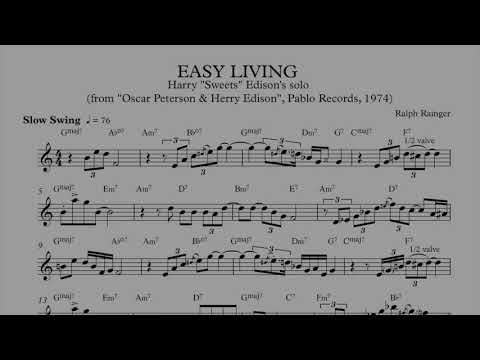 Harry "Sweets" Edison - Easy Living (solo transcription)