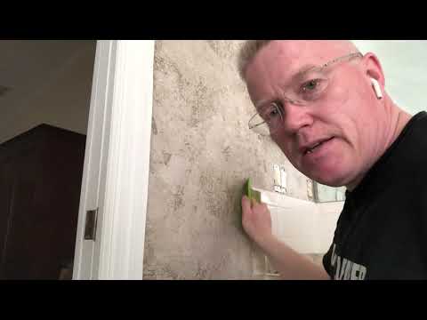 Cutting Wallpaper Around Bathroom Cabinets - Spencer Colgan