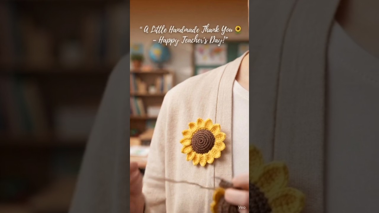 crochet sunflower #shorts #trending #viral crochet