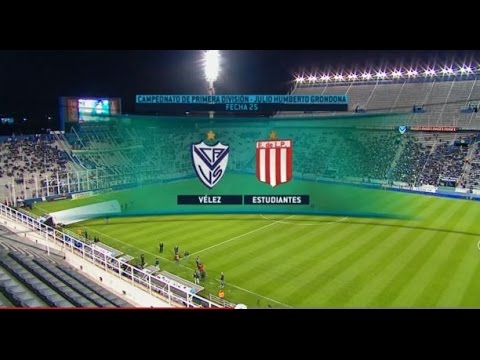 Fútbol en vivo Vélez - Estudiantes LP . Fecha 25 Torneo de Primera División 2015. FPT