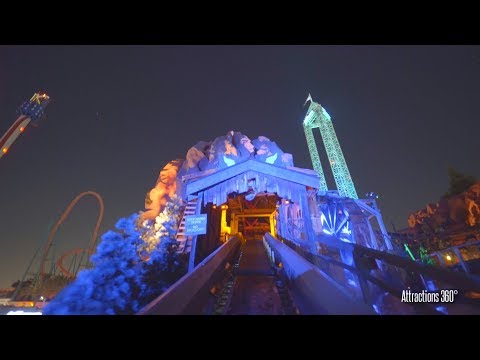 [4K] Halloween Log Ride with Scare actors - Knott's Scary Farm 2017 - Halloween Hootenanny
