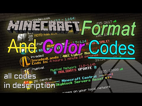 How To Format/Color Your Minecraft Server MOTD (Minecraft Formatting and Color Codes)