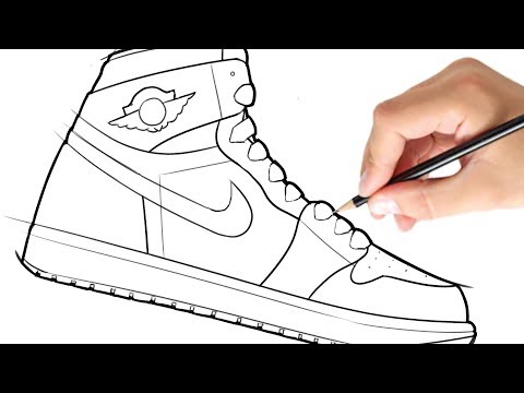 jordans shoes drawing