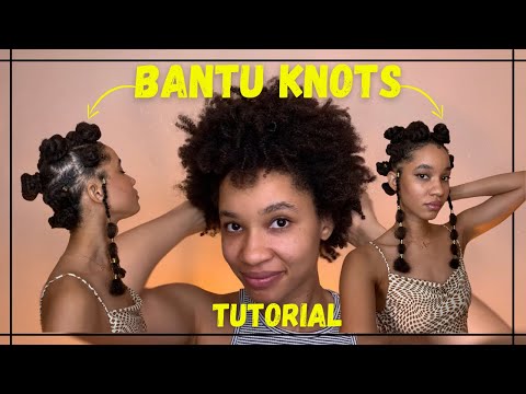 Bantu knots en cabello afro rizado👩🏽‍🦱  natural ✨ con extensiones
