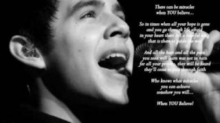 david archuleta - when you believe lyrics