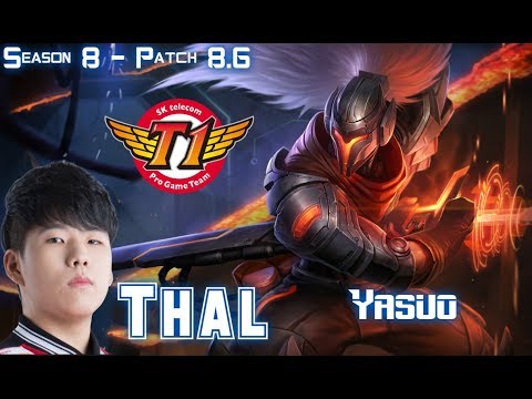 SKT T1 Thal YASUO vs SION Top - Patch 8.6 KR Ranked
