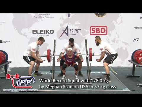 World Record Squat with 178.0 kg by Meghan Scanlon USA in 57 kg class