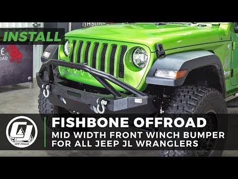 Jeep JL Wrangler Install: Fishbone Offroad Mid Width Front Winch Bumper