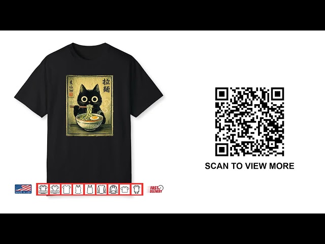 Vídeo relacionado con Ramen Cat Tshirt Gamer Kawaii Divertido Japonés Retro Camiseta