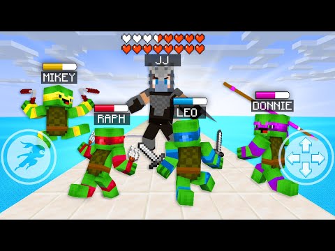 Mikey Became All Teenage Mutant Ninja Turtles vs JJ Shredder - Maizen Minecraft Animation