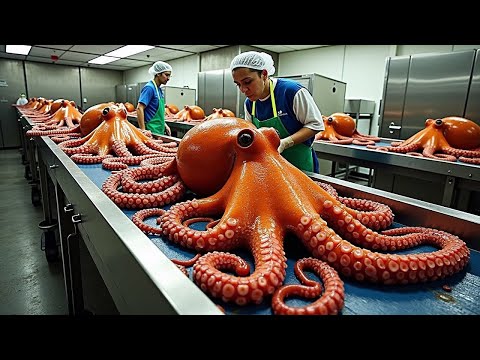 Dangerous Giant Octopus Fishing Journey, Giant Octopus Hunt Under The Ocean!