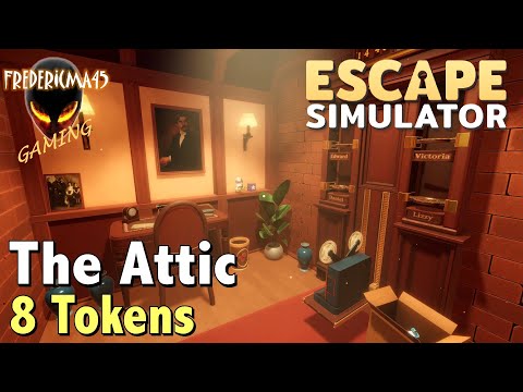 Escape Simulator : THE ATTIC Edgewood Mansion / 8 Tokens Location - Writer Achievement