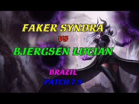 [SKT T1 FAKER] Syndra Mid vs BJERGSEN Lucian Patch 7.9 Brazil