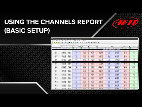 AiM Race Studio Analysis - Using The Channels Report (for vehicle health snapshot)