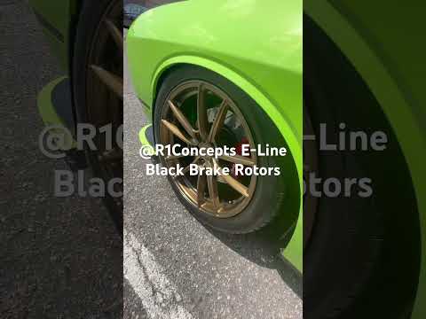 @R1Concepts  Black E-Line Rotors after breaking in.  #car #dodge #r1concepts #airlift
