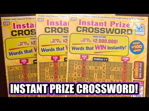 INSTANT PRIZE CROSSWORD! CA Scratchers