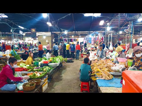 Routine Foods And Life In Market @ Takhmao Thmei Market - Cambodian Wet Market