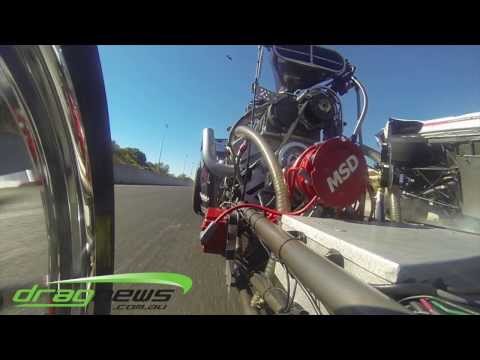 Drag News Australia - Trent Morrison and Paul Carey crash in braking area