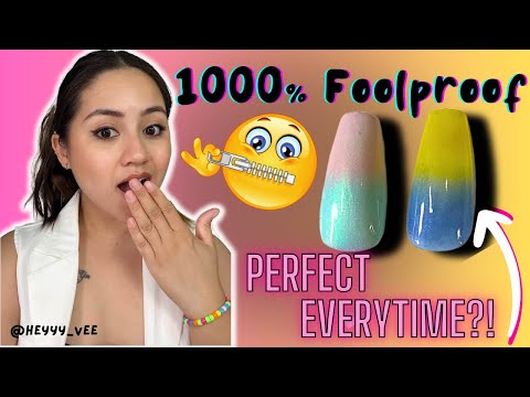 💅🏽🤫The SECRET to a PERFECT Ombré Nail / Foolproof Beginner Technique!