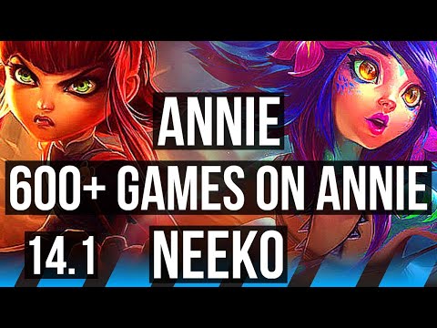 ANNIE vs NEEKO (MID) | 600+ games, 4/2/8 | KR Grandmaster | 14.1