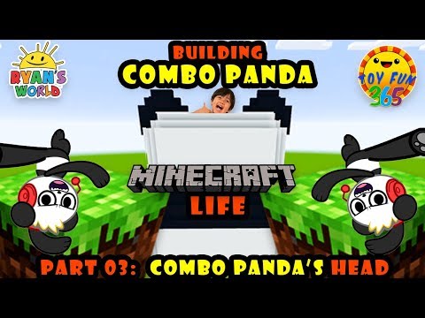Minecraft Epic Snowball Fight Battle Mini Game Let S Play With - ryan s world combo panda in minecraft life part 03 combo panda s head