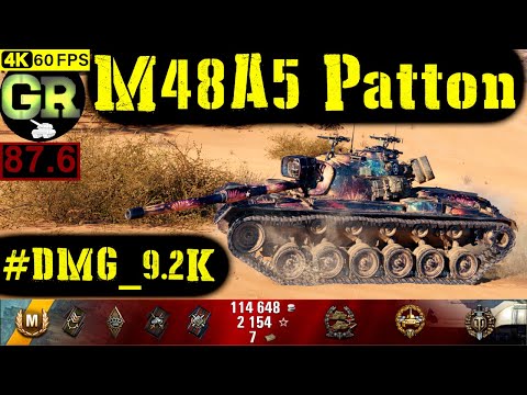 88_World of Tanks M48A5 Patton WoT Replay - 6 Kills 9.2K DMG(Patch 1.4.0)