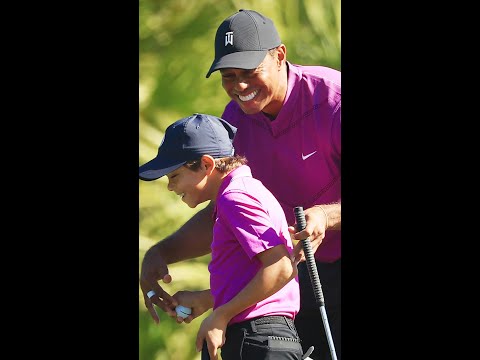 Charlie Woods’ first ever eagle 🔥