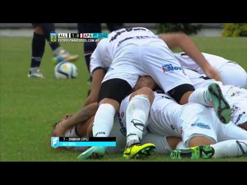 Gol de López. All Boys 1 - Atlético Paraná 0. Primera B Nacional. 2015. FPT.