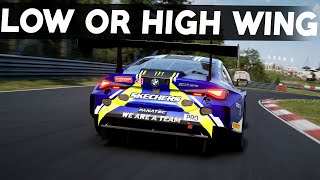 What is Better at Nordschleife Low or High Wing