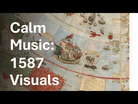 Urbano Monte’s 1587 World Map | Slow Motion Visual Atlas | Focus Relax Study Screensaver