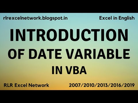 340* Learn VBA - Introduction of Date in VBA Part-15 {English}